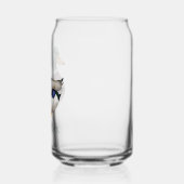 Preppy Mallard Duck gepersonaliseerd Blikvorm Glas (Links)