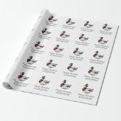 Preppy Mallard Duck gepersonaliseerd Cadeaupapier (Uitgerold)