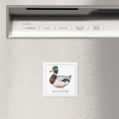 Preppy Mallard Duck gepersonaliseerd Magneet (Insitu (Vaatwasser))