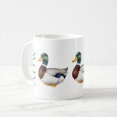 Preppy Mallard Duck-monogram Koffiemok (Voorkant links)
