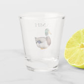 Preppy Mallard Duck-monogram Shot Glas (Achterkant)