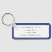 Preppy Mallard Duck-monogram Sleutelhanger (Achterkant)