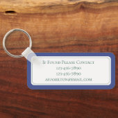 Preppy Mallard Duck-monogram Sleutelhanger (Achterkant)