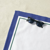 Preppy Mallard Duck-monogram Strandlaken (In situ)