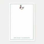 Preppy Mallard Duck Personalized Post-it® Notes (Voorkant)