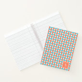 Preppy Mandenvlecht - Koraal & Turkoois Monogram Notitieboek (Binnen)