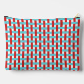 Preppy Mandenvlecht - Rood & Turkoois Monogram Etui (Achterkant)
