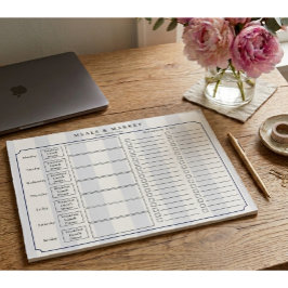 Preppy Meals & Market Wekelijkse Maaltijdplanner Notitieblok