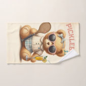 Preppy Meisje Teddy Beer Champagne Pickleball Hand Handdoek (Handdoek)