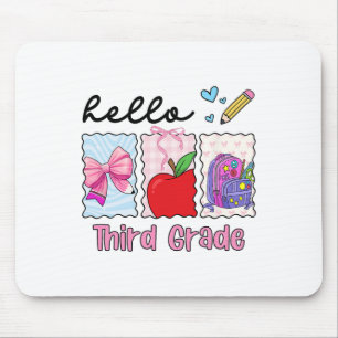 Preppy Meisjes Ck Naar School Hallo Derde Klas Ler Muismat