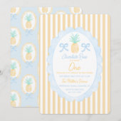 Preppy Meisjes Zomer Ananas Eerste Verjaardag Kaart (Voorkant / Achterkant)