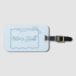 Preppy meisjesachtig bruidsmeisje cadeau cute stri bagagelabel