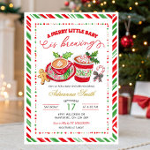 Preppy Merry Little Baby Brewing Baby Shower Kaart
