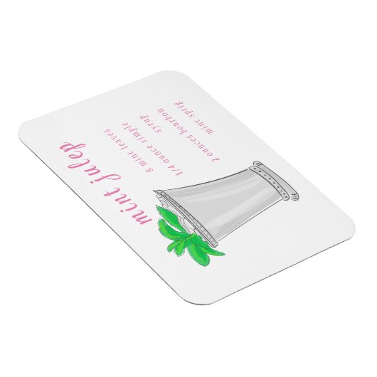 Preppy Mint Julep Bar Recipe Magneet (Rechterzijde)