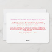 Preppy Mint Roze Rood Eenvoudige Scallop Foto Lijs Feestdagenkaart (Achterkant)