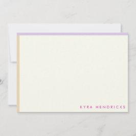 Preppy Mod Stripe Flat Note Kaart Notitiekaartje