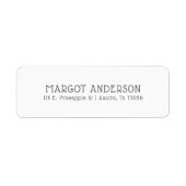 Preppy Modern Cheerful | Grijs retouradres Etiket (Voorkant)