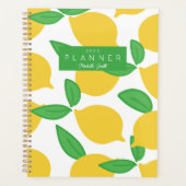 Preppy Modern Lemon Patroon op maat Planner (Voorkant)