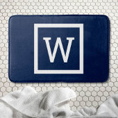 Preppy Modern Monogram Navy Blauw Badmat