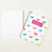 Preppy Modern Rainbow Horse Pattern, gepersonalise Planner (Display)