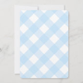 Preppy Monogram Boxwood Wreath Baby shower Party Kaart (Achterkant)