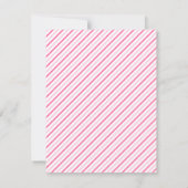 Preppy Monogram en Stripe Notitiekaartje (Achterkant)