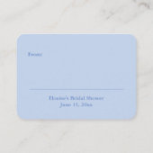 Preppy Monogram Ginger Jar Bruiloft Display Shower Informatiekaartje (Achterkant)