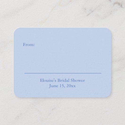 Preppy Monogram Ginger Jar Huwelijksdisplay Shower Informatiekaartje (Achterkant)