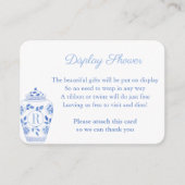 Preppy Monogram Ginger Jar Huwelijksdisplay Shower Informatiekaartje (Voorkant)