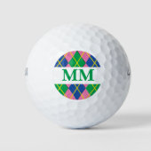 Preppy-monogram Initiaal Golfballen (Voorkant)