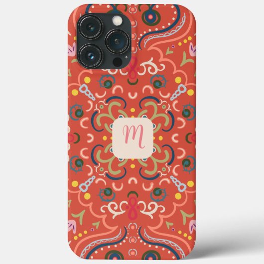 Preppy Monogram & Kleurrijk  Case-Mate iPhone Case (Achterkant)
