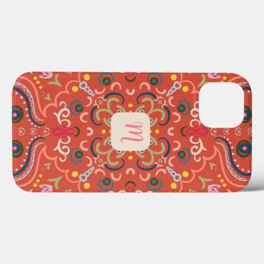 Preppy Monogram & Kleurrijk Case-Mate iPhone Case (Achterkant (horizontaal))