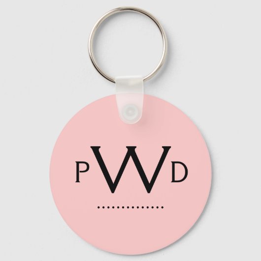 Preppy Monogram Sleutelhanger (Voorkant)