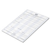 Preppy Monogram Weekly Reset Notepad | Planner Notitieblok (Schuin)