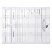Preppy Monogram Wekelijkse Reset Notitieblok | Pla (Voorkant)