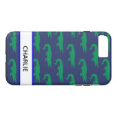 Preppy Monogrammed Aligator Case-Mate iPhone Case (Achterkant (Horizontaal))