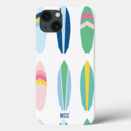 Preppy Multi Pattern Surfboards op maat Case-Mate iPhone Case