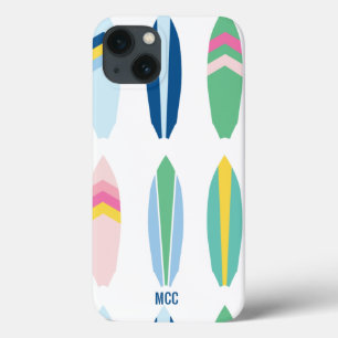 Preppy Multi Pattern Surfboards op maat Case-Mate iPhone Case
