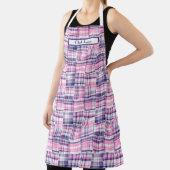 Preppy Multicolor Patchwork Madras Roze Navy Schort (Insitu)