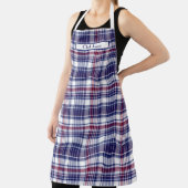 Preppy multikleur Madras Bourgondiets Navy Wit Schort (Insitu)