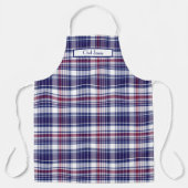 Preppy multikleur Madras Bourgondiets Navy Wit Schort (Voorkant)