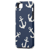 Preppy Nautical Anchor IPHONE 5 Hoesje Hoesje (Achterkant Links)