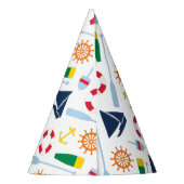 Preppy Nautical Birthday Party Feesthoedjes (Achterkant)
