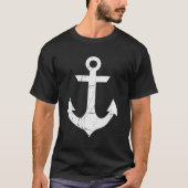 Preppy Nautical Boat Anchor in nood T-shirt (Voorkant)