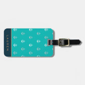 Preppy Nautical ⎢ Monogram Bagagelabel (Voorkant horizontaal)