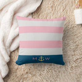 Preppy Nautical Monogram Sierkussen