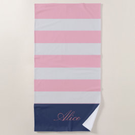 Preppy Nautical Monogram Strandlaken