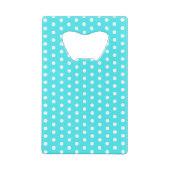 Preppy Nautical Pink and Aqua Whale Monogram Creditkaart Flessenopener (Achterkant)
