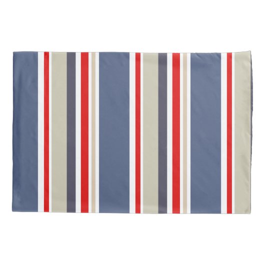 Preppy Nautical Striped Pattern Kussensloop (Achterkant)