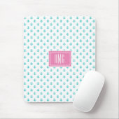 Preppy Nautical Triple Monogram Muismat (Met muis)